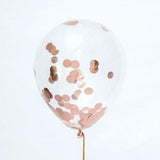Rose Gold Balloons | Rose Gold Confetti Balloon Bouquet | Metallic Rose Gold Balloons | Bridal Shower Balloons | Wedding Balloons