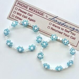 Frosty Bloom Bracelet | Multiple Colours, Pearly, Anklet, Gift, Flower, Daisy, Aesthetic, Pretty, Vacation, Iridescent, Lustre, Cute, Custom