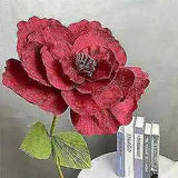 Giant Rose Flowers Huge Artificial Flowers Velvet Peony Fake Flower Creative
