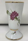 P. Pastaud Limoges France 5 1/2" Pink Carnation Flower Bud Vase Gold Trim?