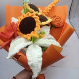 sunflower and lily bouquet,crochet sunflower bouquet,crochet bouquet,Women's Day gift,Mother's Day gift,Home decoration