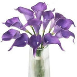 Calla Lily Artificial FlowersPcs Table Flower Decor Faux Calla 12 Purple