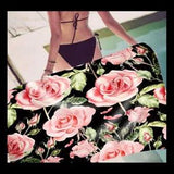 Chic Rose Peony Flower Floral Pool Swim Bath Beach Towel Holiday Birthday Gift