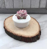 *Rare* Vintage Aynsley Trinket Box with Pink Carnation Flower