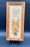Carli Handmade Pressed Flower Framed Calligraphy Art from Washington State