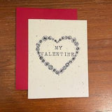 My Valentine - Plantable Seed Card - blank note card with envelope