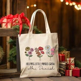 Custom Birth Month Flower tote Bag Canvas Tote Bag Christmas gifts, shopping bag,Bachelorette Party, Bridesmaid gifts, Birthday Gift for her