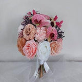 Dusty Pink and Salmon Bridal Bouquet,Dusty Pink Rose Wedding Bouquet,Salmon Bridal Bouquet,Bridal bouquet,Bridal accessories,Wedding bouquet