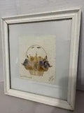 Pressed Dried Flower Wall Art Wildflowers Signed Framed 11.5x10.5??? Dated 2002
