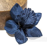 Coco Silk Orchid Millinery Flower Hat Mount for Millinery - Navy Blue