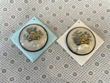 Vintage Framed Dried Flower Wall Art on Tile