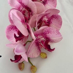 Artificial Orchid, Make your own Plant, Christmas Gift, Pink Orchid, Leaves, Real Look Orchids Faux Orchid Phalaenopsis Artificial Flowers,