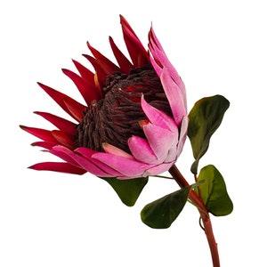 Purple Red Queen Protea Premium Quality Very Realistic Artificial FlowersCraft Supplies Greenery For Floral Bouquets Silk Flowers