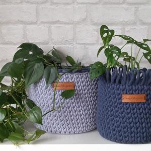 Boho Chic Crochet Cachepot Set: Stylish Planter, Basket, Pot, and Decorative Storage Solution!
