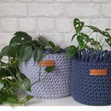 Boho Chic Crochet Cachepot Set: Stylish Planter, Basket, Pot, and Decorative Storage Solution!