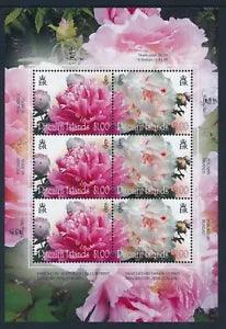 2011 PITCAIRN ISLAND PEONY FLOWERS MINI SHEET FINE MINT MNH