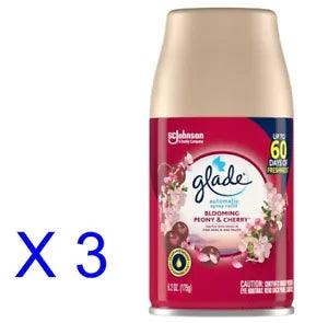3 New 6.2oz Glade Blooming Peony & Cherry Automatic Spray Refill Free US Ship