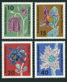 Germany 857-860,MNH.Michel 392-395. Flowers 1963.Lily,Columbine,Beach Thistle.