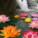 Floating Lotus Water Lily Multicolor Plastic Simulation 18cm Fake Plant