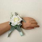 Mom Corsage , Wedding accessories , artificial corsage , artificial wristband , silk peony corsage , faux rose corsage ,mom flower corsage