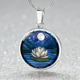 Water Lily Necklace, July Birth Month Flower Jewelry and Unique Gift for Plant Lovers, Botanical Jewelry with a Touch of Elegance