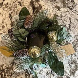 Christmas Greenery Floral Candle Centerpiece Ring Wreath Winter Tabletop Decor