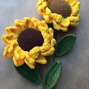 Handmade Knitted Sunflower/ Knitted Flower/ Gift for Her/ Mother Gift