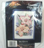 Vintage New NIP 1988 Golden Bee Tiger Lilies Counted Cross Stitch Kit - 60344