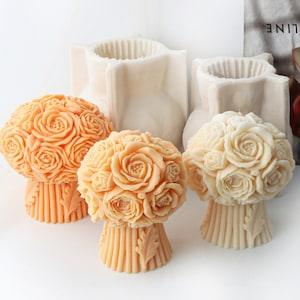 Large rose bouquet candle mold, bouquet candle mold, Valentine's Day bouquet mold, handmade soap mold, DIY scented candle mold, home decor