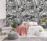 3D Doodle Peony Flower ZHU6242 Wallpaper Wall Mural Removable Self-adhesive Zoe