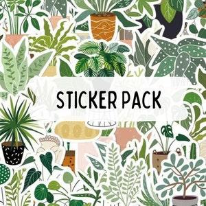 Potted Plant Stickers | Assorted Sticker Pack | Surprise Grab Bag | Mystery Sticker Grab Bag | Cute Stickers | Gift Bag | Scrapbook Stickers