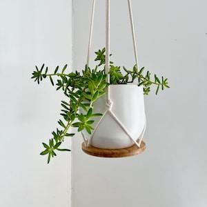 Plant Hanger Shelf, recycled bamboo and canadian cotton, three sizes