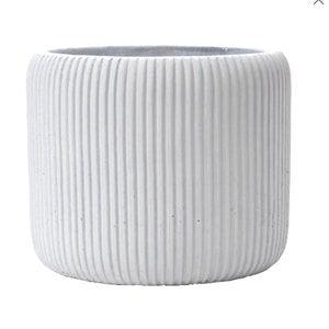 Small White Fluted Ribbed Ceramic Planter, Ribbed Planter, Fluted Planter, Ceramic, White Ceramic, White Planter, Herb Planter