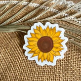 Clear Sunflower | Vinyl Sticker | Flower | Waterproof Sticker