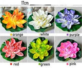1/9 Artificial Lotus Flower Water Lily Fake Plants Floating Plant Swimming Pool