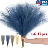 Artificial Pampas Grass Dried Reed Flowers Bouquet Fake Plant Home Room Decors
