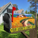 Houses between Sunflowers ?C Home is Where the Heart is Decorative Curbside Farm Mailbox Cover Rural Magnet - New