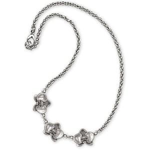 Orchid Jewelry Sterling Silver Orchid Ankle Bracelet Handmade Flower Jewelry OR3-3A