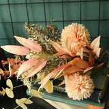 Artificial Flower Dandelion Peony Hybrid Bouquet Fake Autumn Flower Wall...