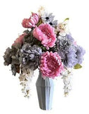 Tall Floral arrangement Pink & Gray 22??? Mum Peony Rununculas Modern Centerpiece