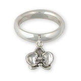 Orchid Jewelry Sterling Silver Orchid Ring Handmade Flower Jewelry OR3-CR