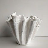 Handmade white planter. Modern ceramic vase. Unique orchid pot.
