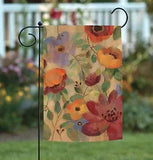 Toland Oil Painted Poppies and Lilies 12x18 Flower Floral Garden Flag