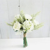 White Rose Floral Bouquet, Wedding Bouquet, White Table Flower, White Bridal Bouquet, White Bridesmaid Bouquet, Flower Girl Bouquet