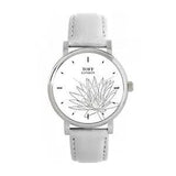 Toff London TLWS-17649 Ladies Grey Water Lilies Flower Watch