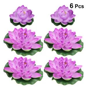 6PCS artificial flowers for decoration Plants Greenery Ornament Pond