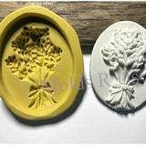 Silicone Mold Bouquet of lavender flowers flexible silicone push mold / craft/ resin/jewelry and more...