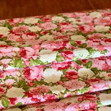 Vintage Style Rose Bouquet Quilting Cotton Fabric - David Textiles - 44" Wide - Pink and Cream Roses - Available by the 1/2 yard