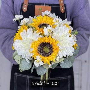 Sunflower Bridal Bouquet, Sunflower Wedding Flowers, Wildflowers Boho Bouquet, Made with Sunflowers, Dahlia, Baby's Breath and Daisy