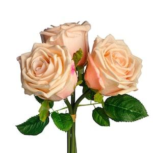 Real Touch Roses Bridal Bouquet for Brides Wedding Decor Floral Craft Supplies For Floral Arrangements Artificial Silk Flowers